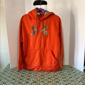 Under Armour Orange Hoodie with Camo Accents